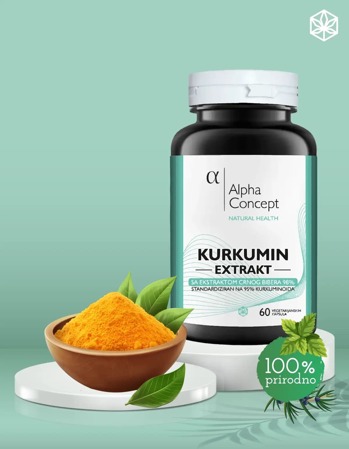 Kurkumin ekstrakt – 95% kurkuminoida