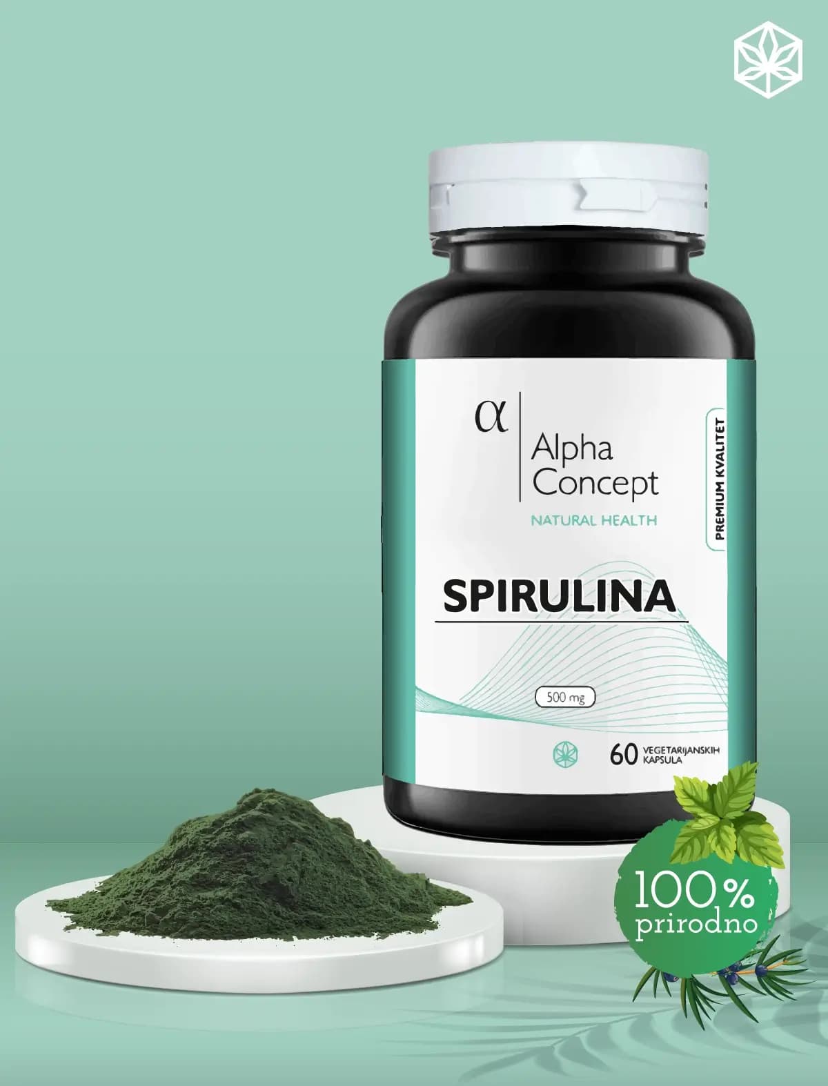 Alpha Concept Spirulina, modrozelena alga bogata biljnim proteinima i hlorofilom